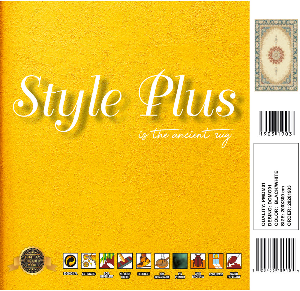 Style Plus halı sırt etiketi örneği